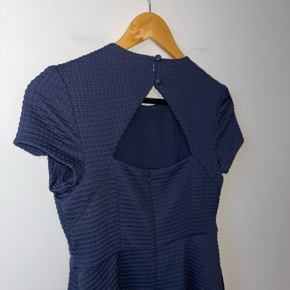 Eliza J Navy Short Sleeve Open Back Fit and Flare Mini Dress 2P - Picture 7 of 12